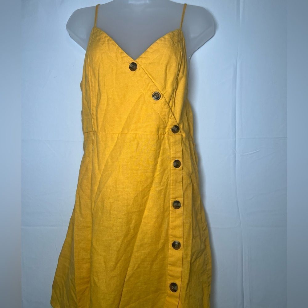 American Eagle Outfitters Sunlit Yellow Buttoned Mini Dress - Picture 5 of 10